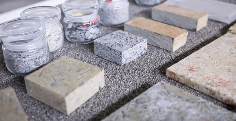 Staaltjes van biocomposiet 