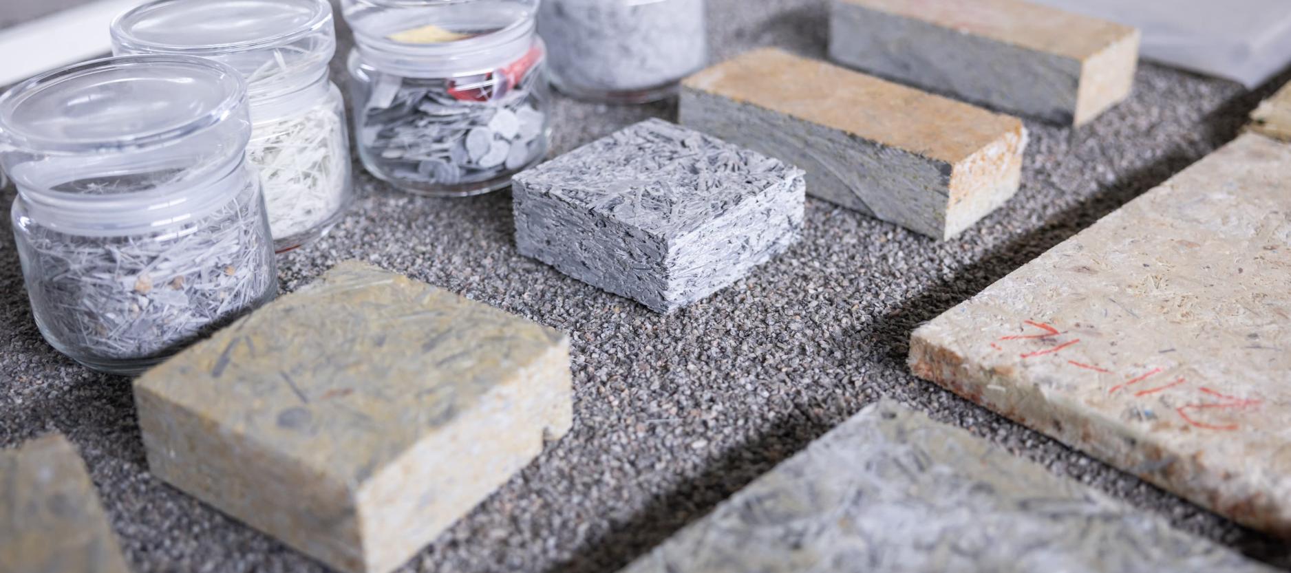 Staaltjes van biocomposiet 