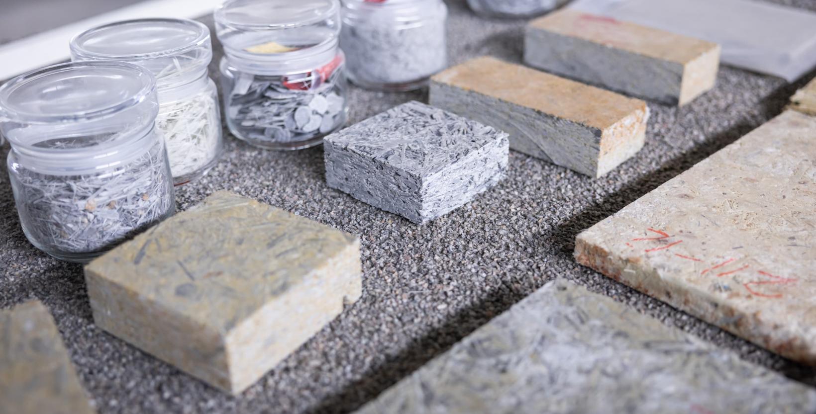 Staaltjes van biocomposiet 